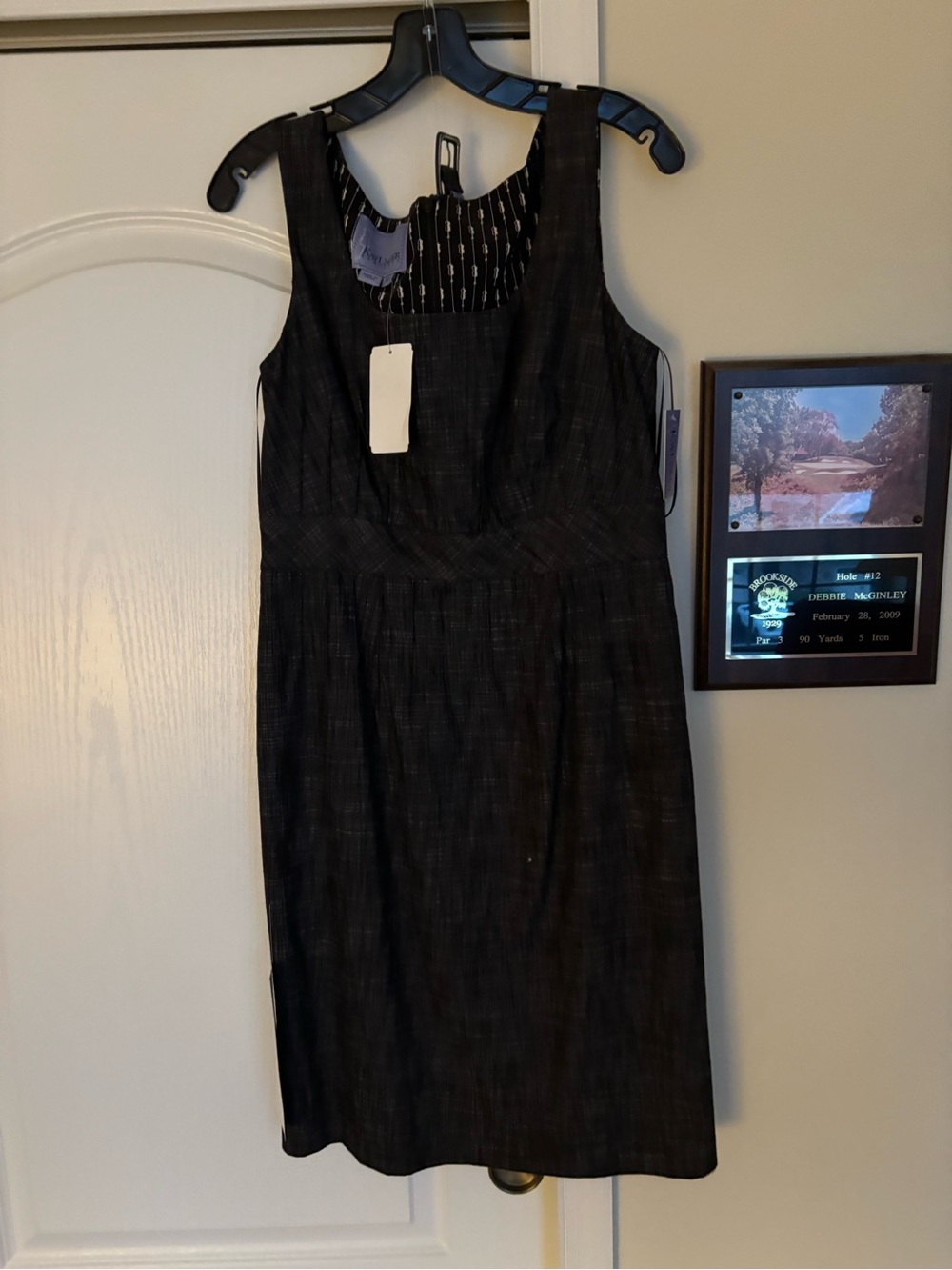 Kay Unger Black Asymmetrical Sheath Dress